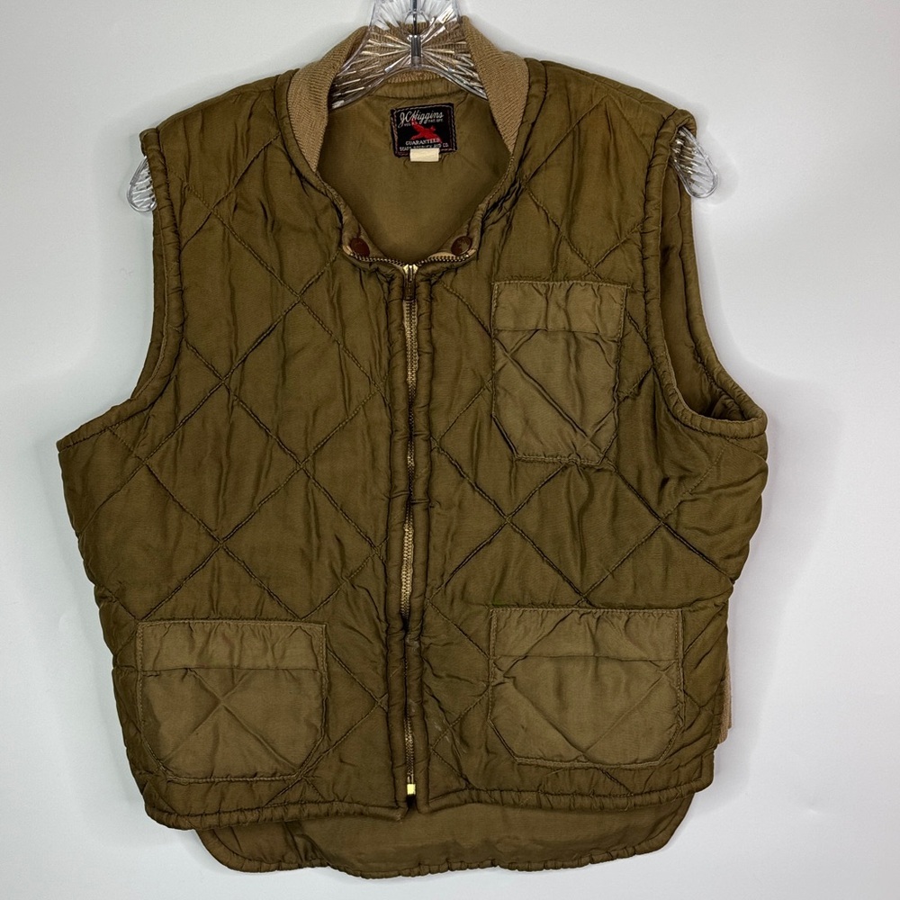 Vintage J.C. Higgins Brown Quilted Hunting Vest Size 46(Large)